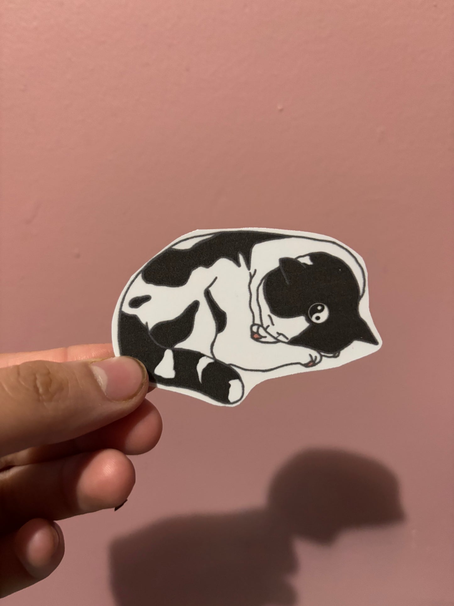 Yin And Yang Kitten Sticker