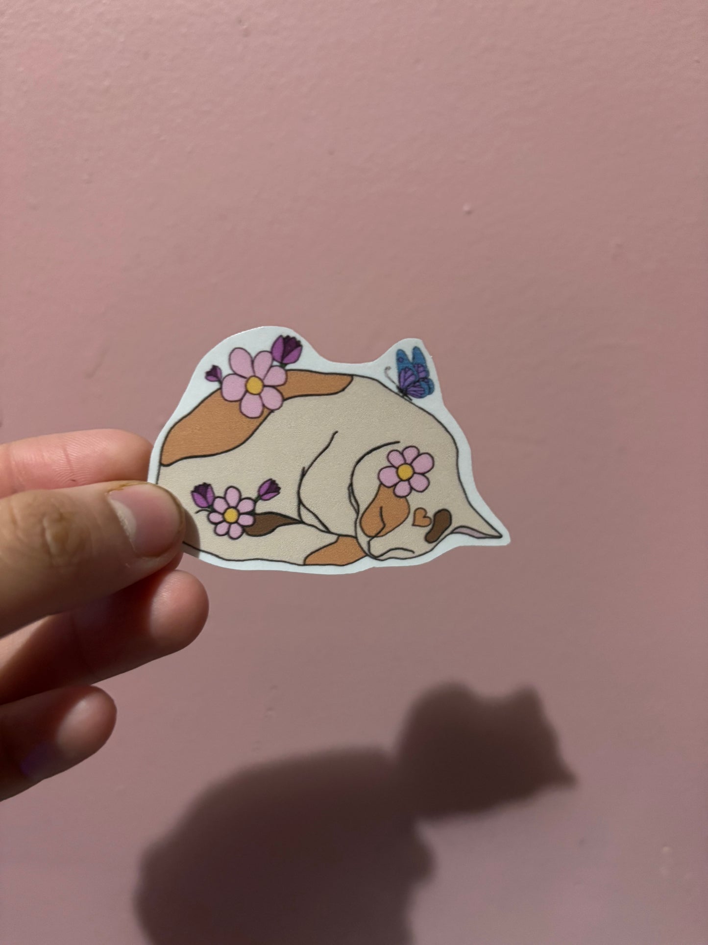 Spring Bloom Kitten Sticker