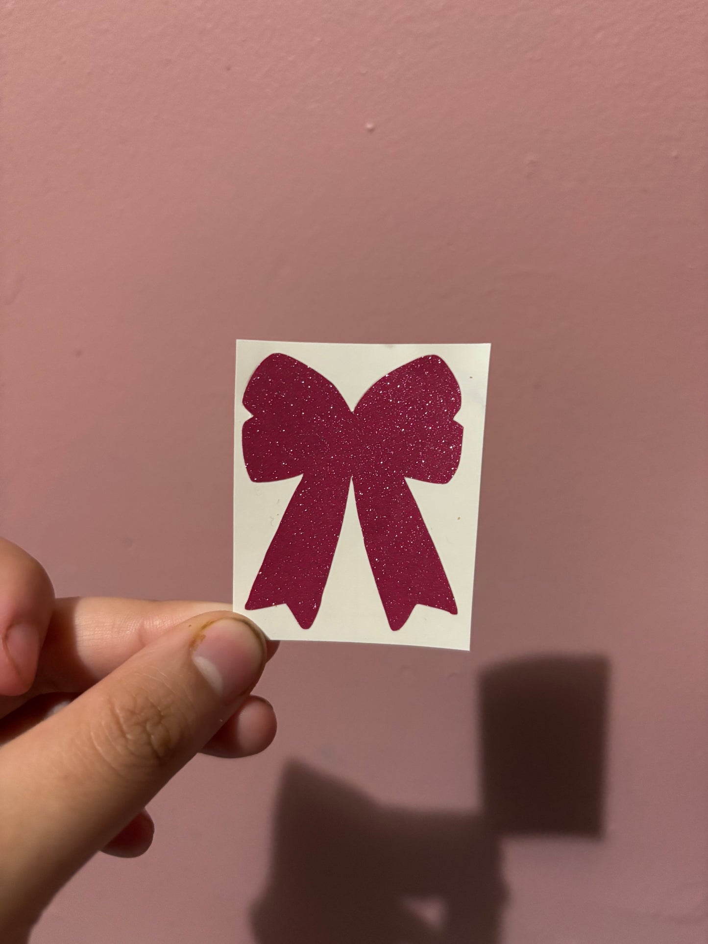 Red sparkly bow Vinyl Sheet (Small Vinyl)