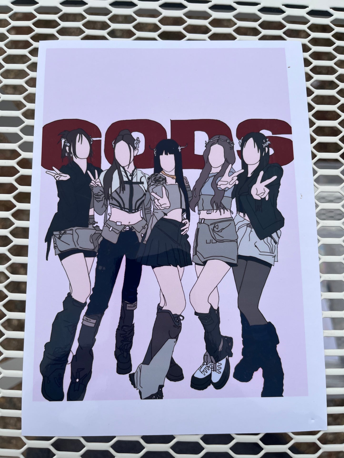 KPOP New Jeans GODS Art Print