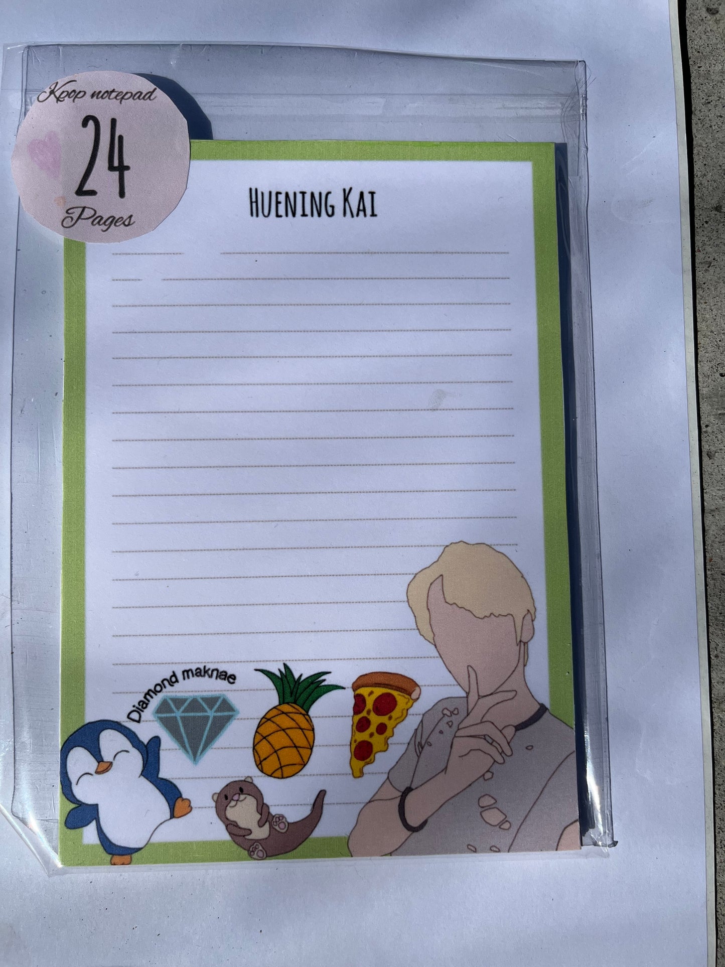 KPOP Huening Kai TXT Notepad