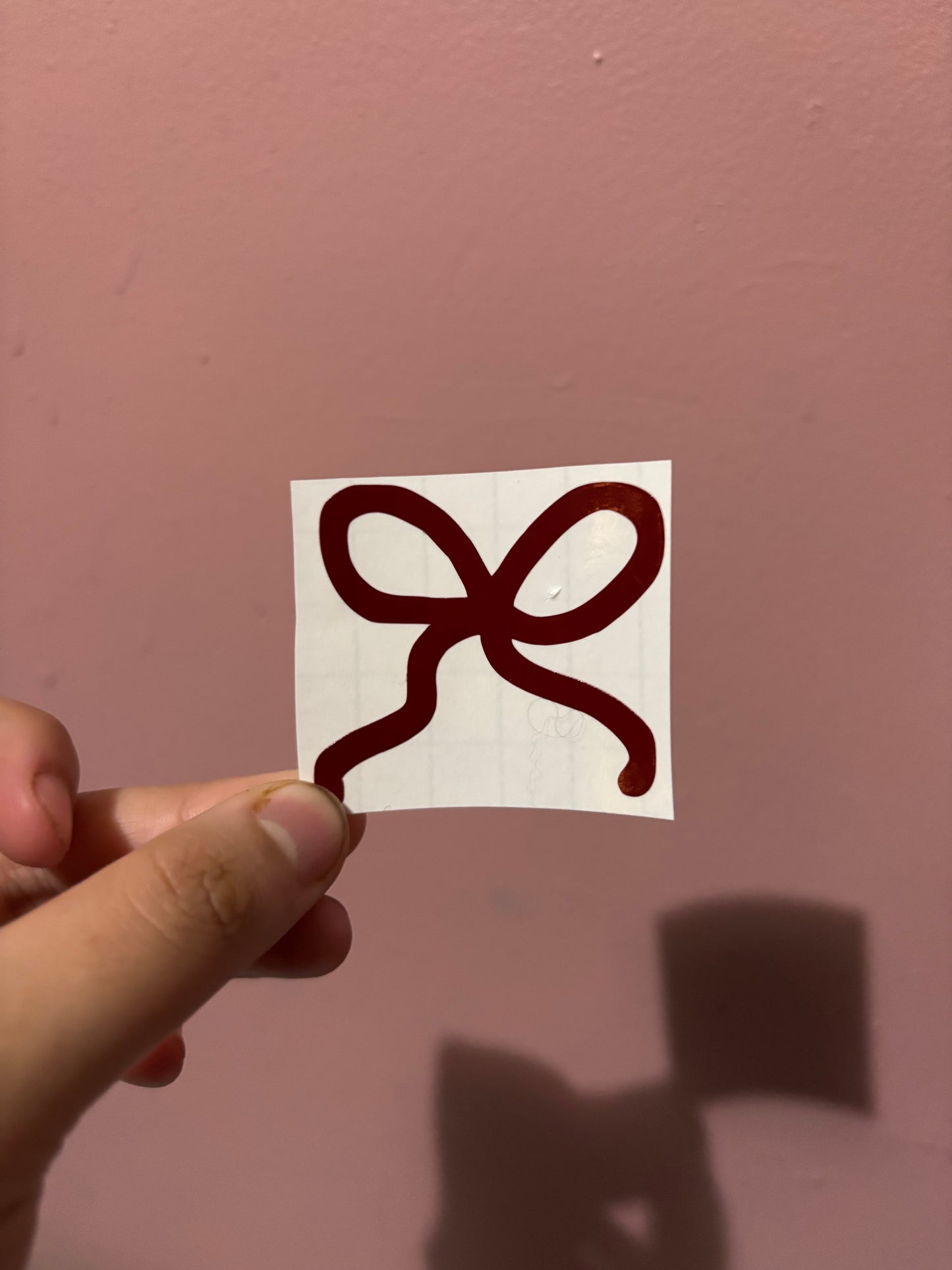 Red Simple Bow Vinyl Sheet (Small Vinyl)