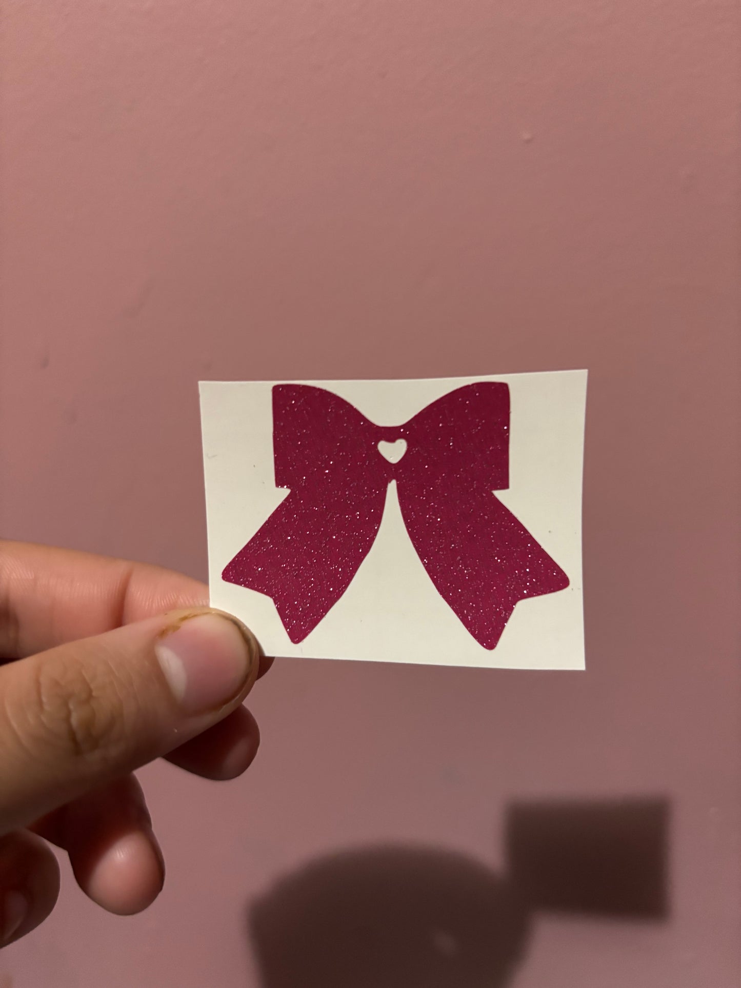 Red Bow With Heart Vinyl Sheet (Small Vinyl)