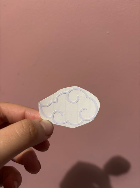 White Akatsuki Symbol Vinyl Sheet (Small Vinyl)