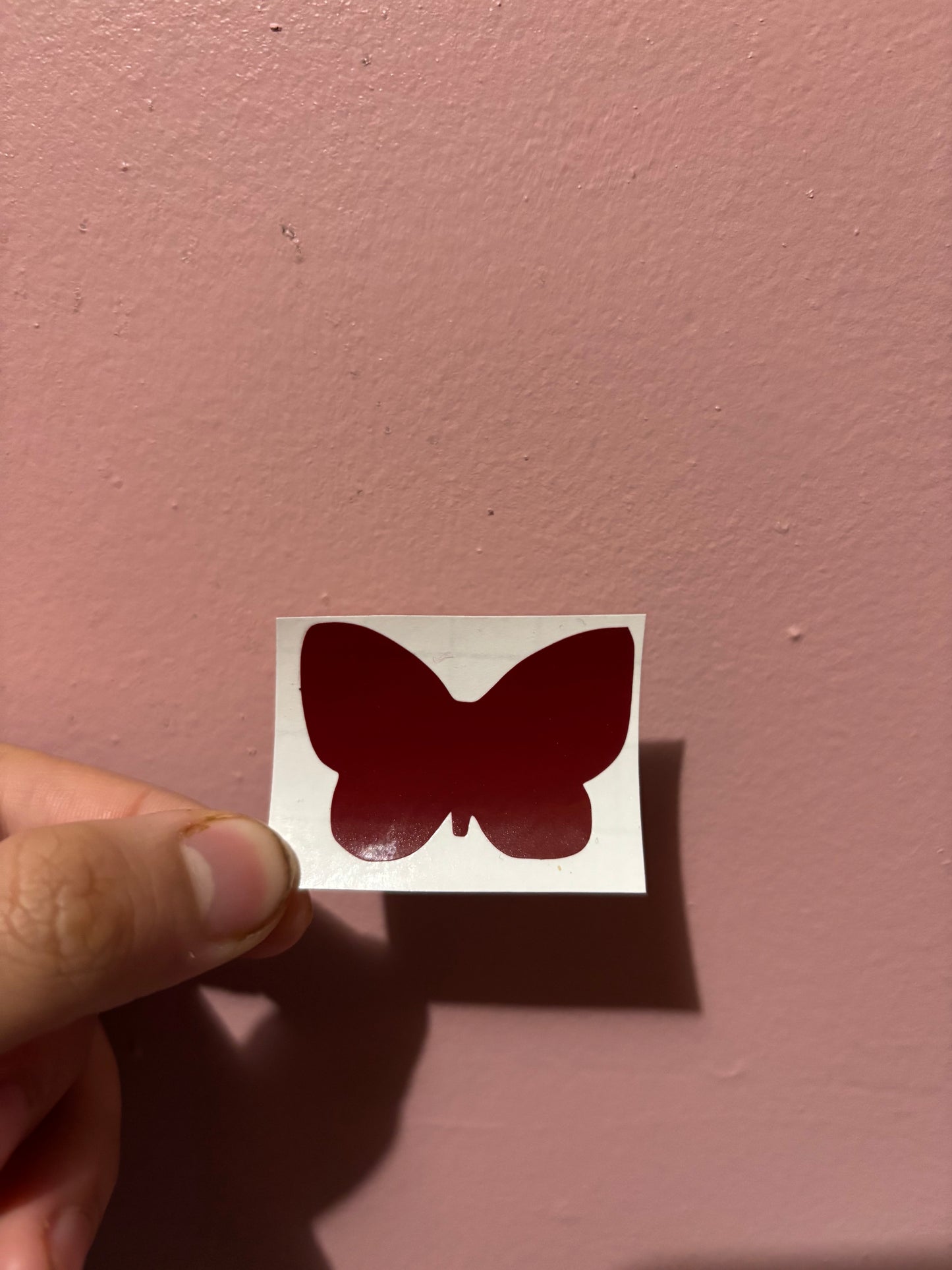 Red Sparkly Butterfly Vinyl Sheet (Small Vinyl)