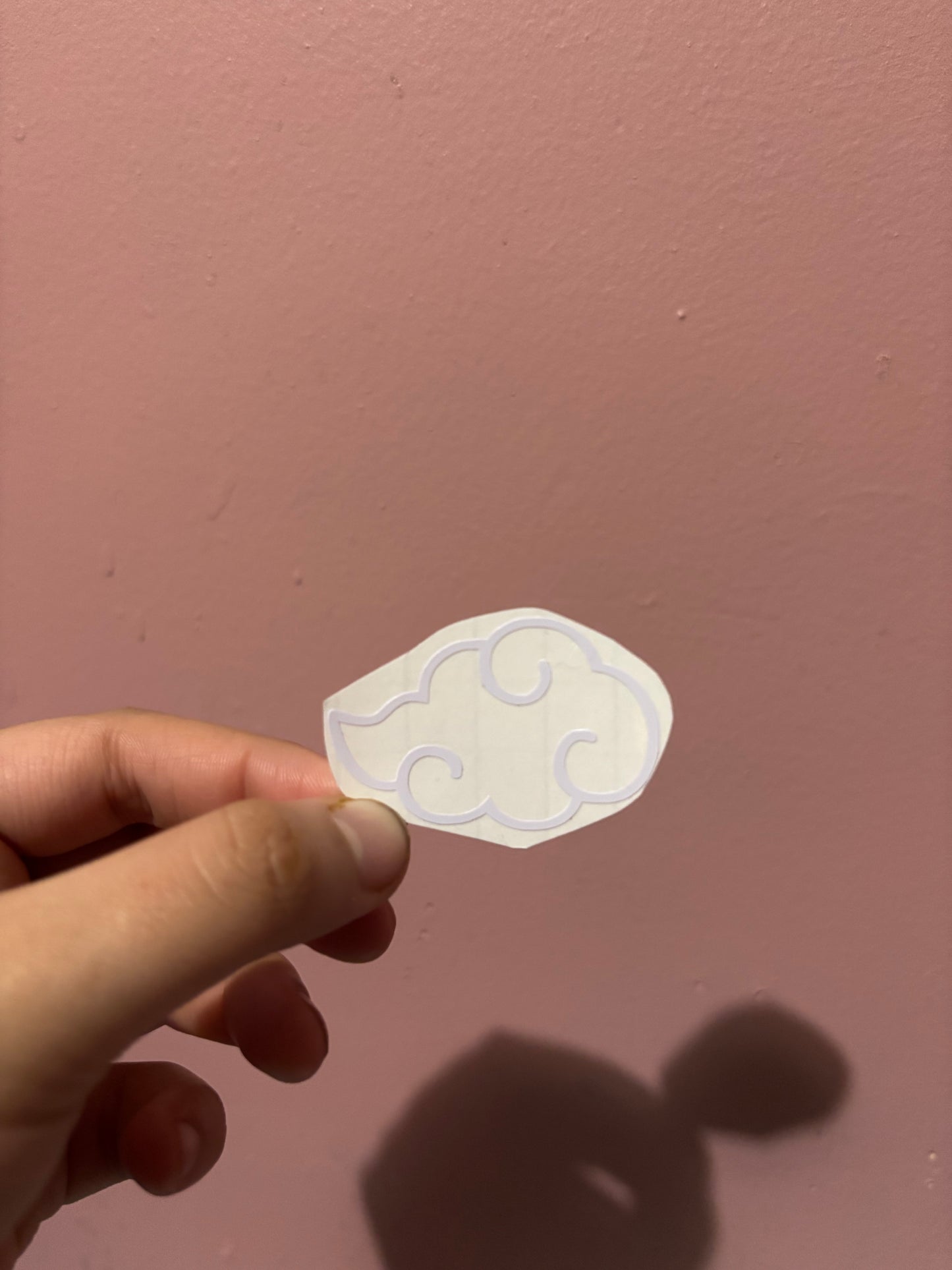 White Akatsuki Symbol Vinyl Sheet (Small Vinyl)