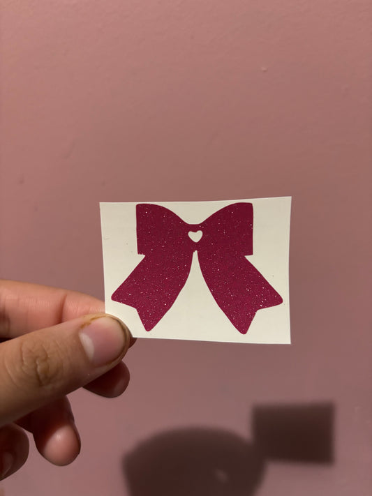 Red Bow With Heart Vinyl Sheet (Small Vinyl)