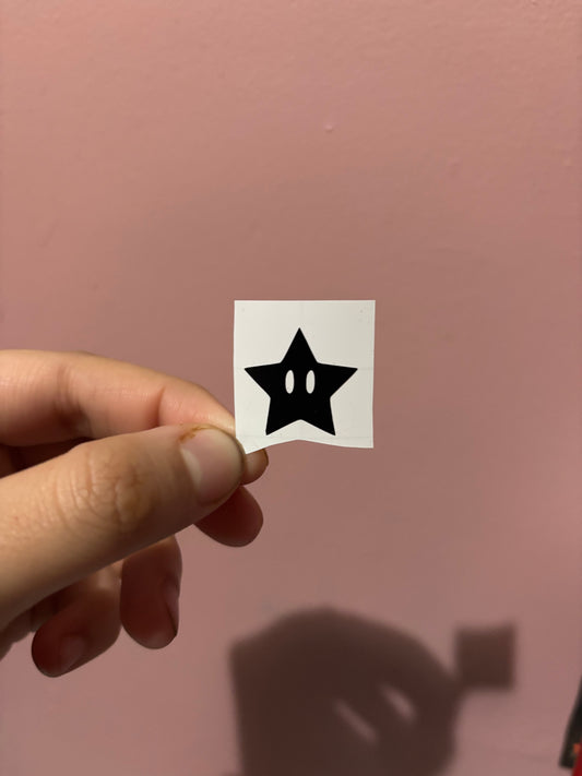Mario Kart Black Star Vinyl Sheet (Small Vinyl)