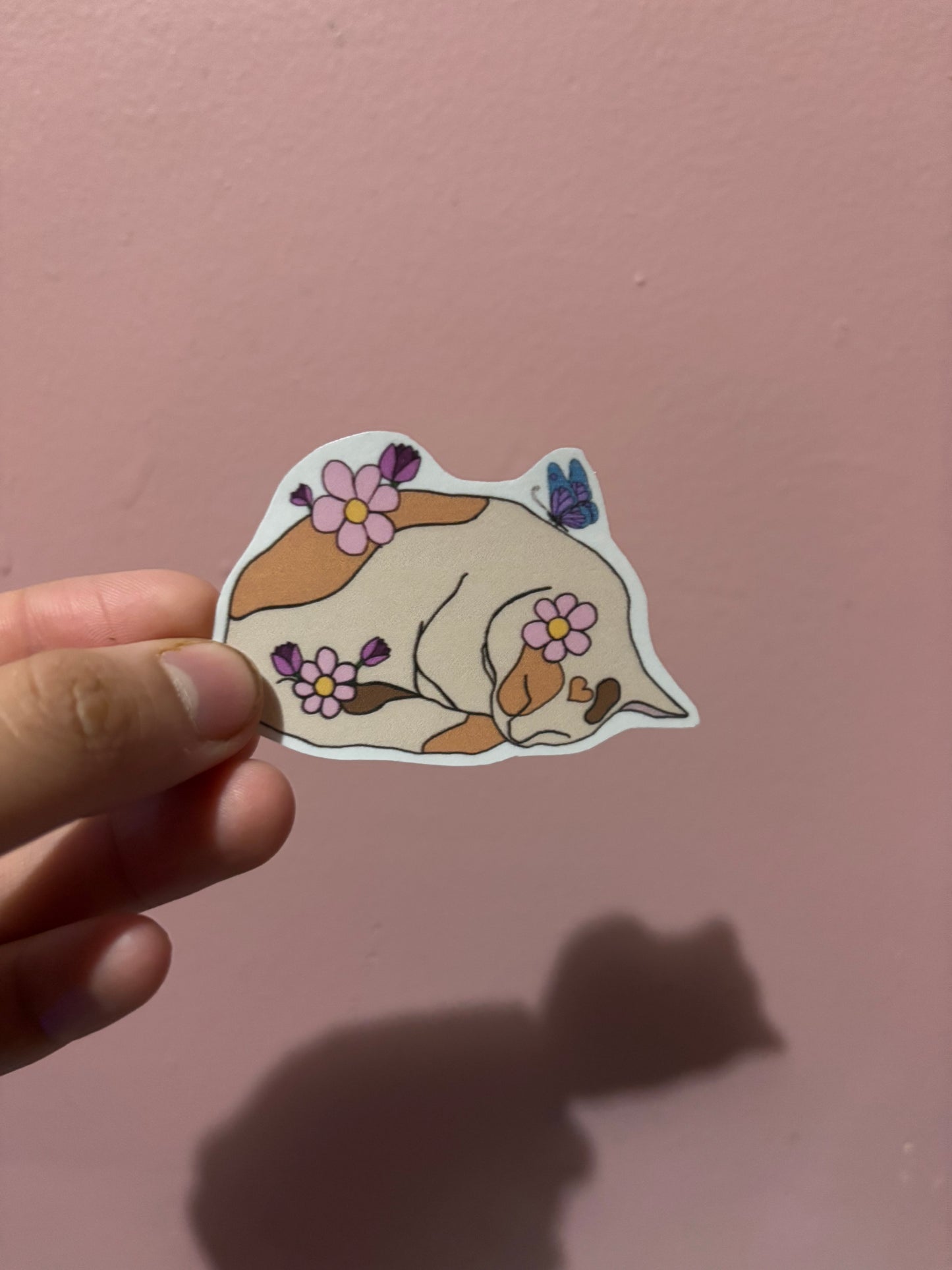 Spring Bloom Kitten Sticker
