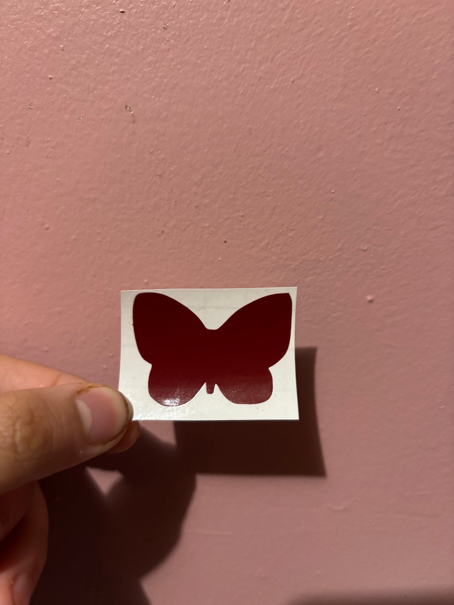 Red Sparkly Butterfly Vinyl Sheet (Small Vinyl)
