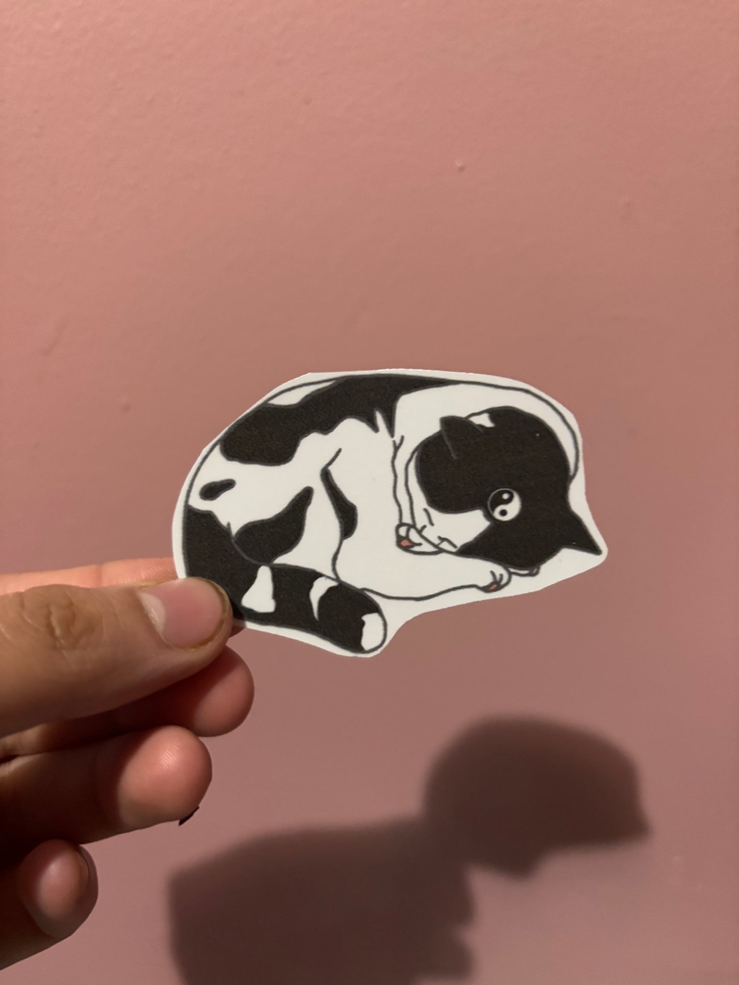 Yin And Yang Kitten Sticker
