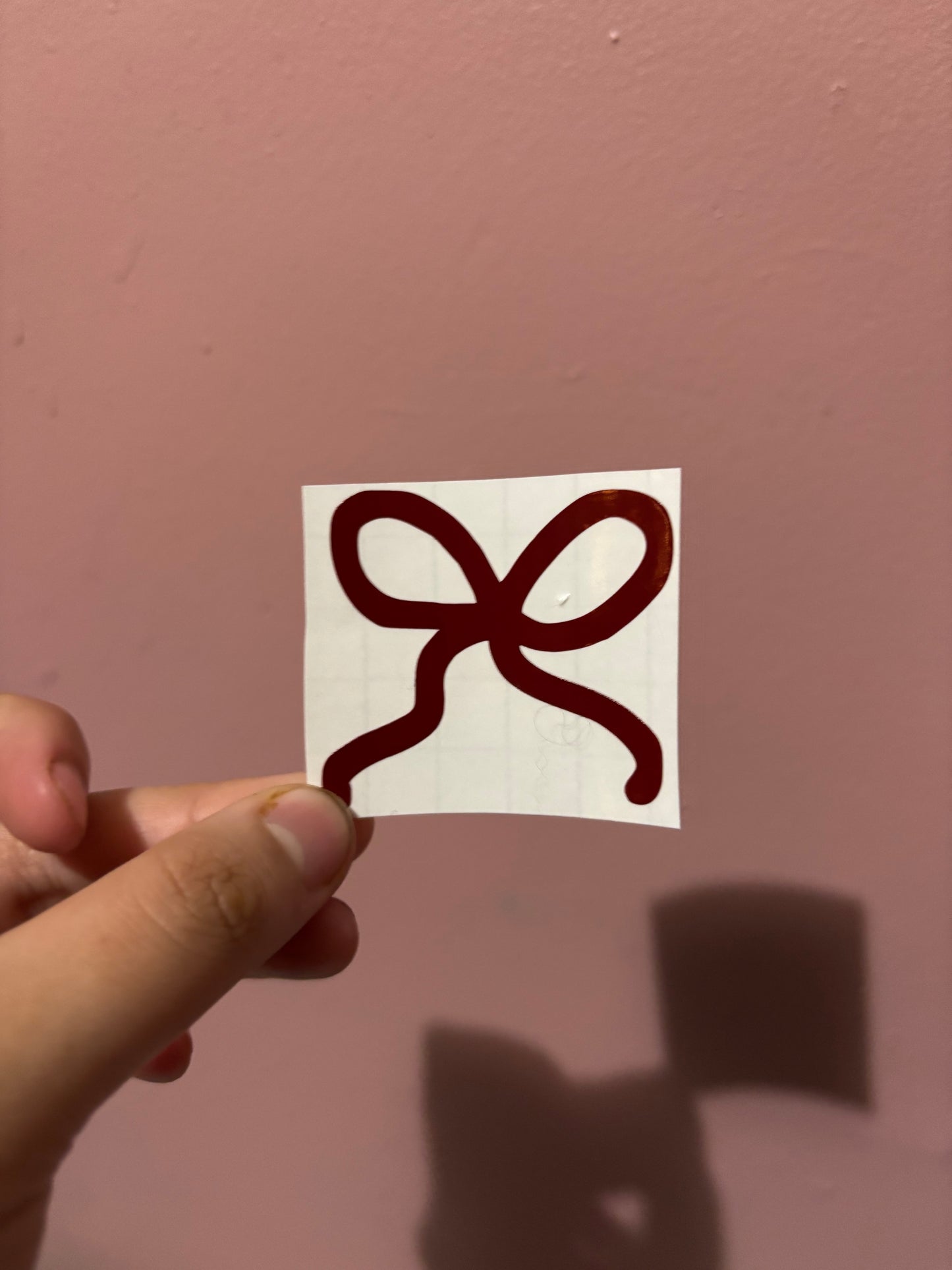 Red Simple Bow Vinyl Sheet (Small Vinyl)