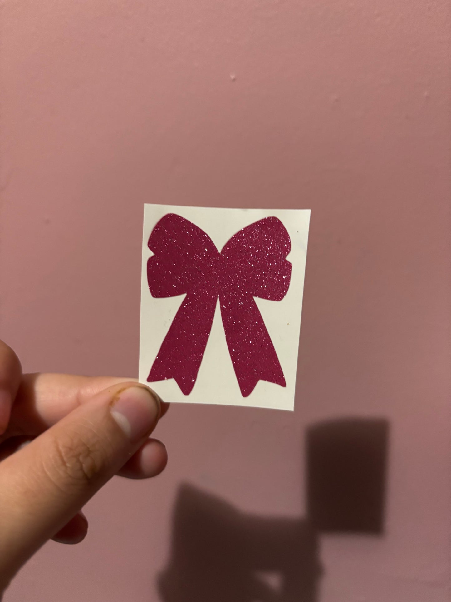 Red sparkly bow Vinyl Sheet (Small Vinyl)