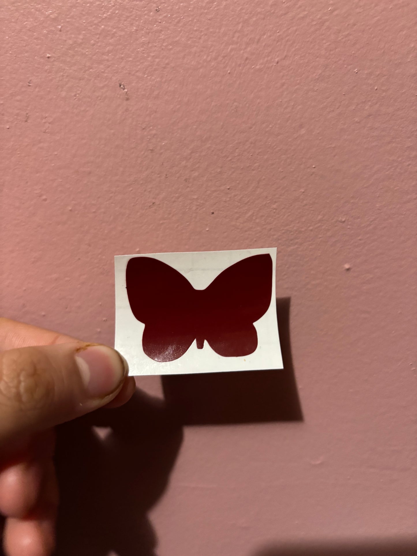 Red Sparkly Butterfly Vinyl Sheet (Small Vinyl)