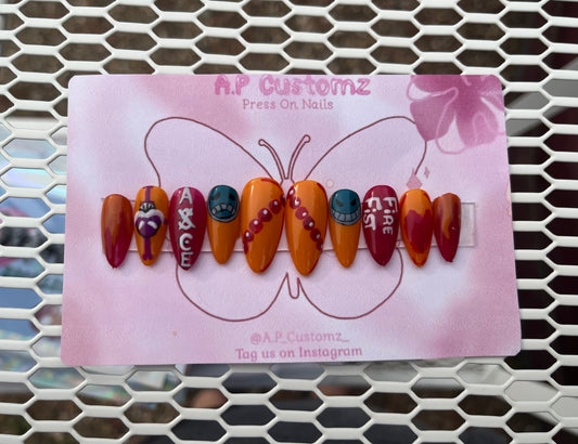 One Piece "Ace" Press On Nails