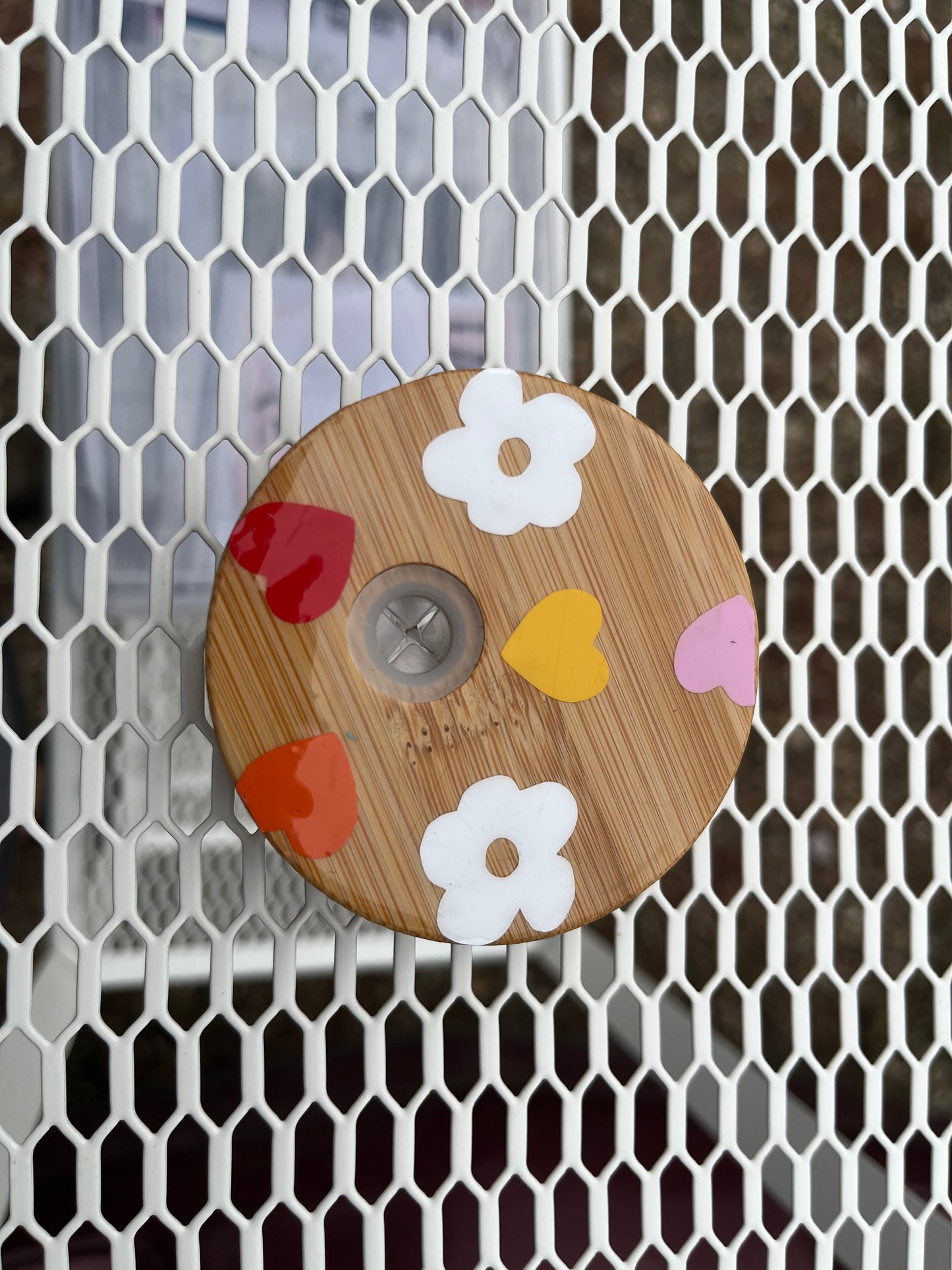 Resin Custom Hearts + Flower Lid