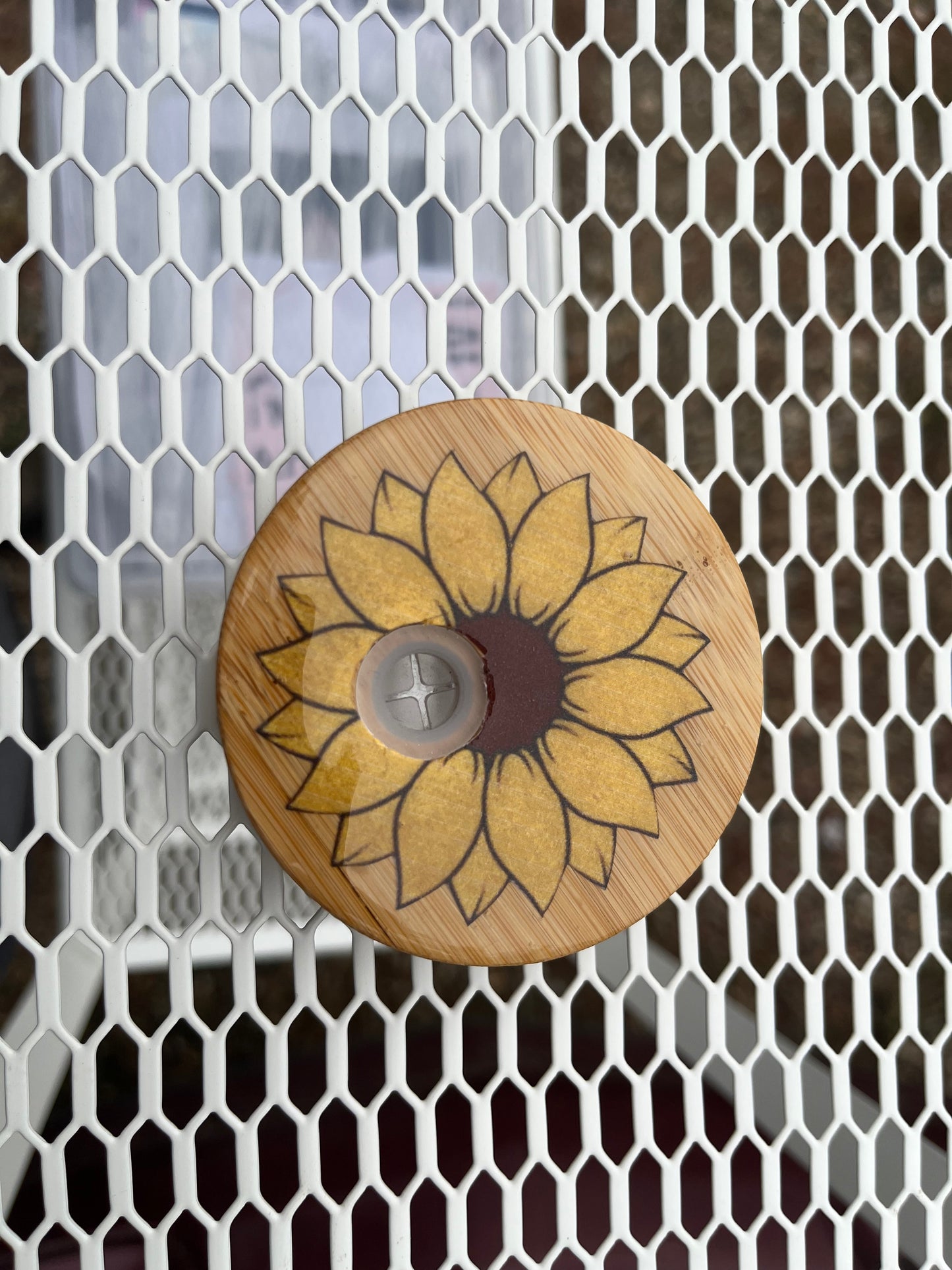 Resin Custom Sunflower Lid
