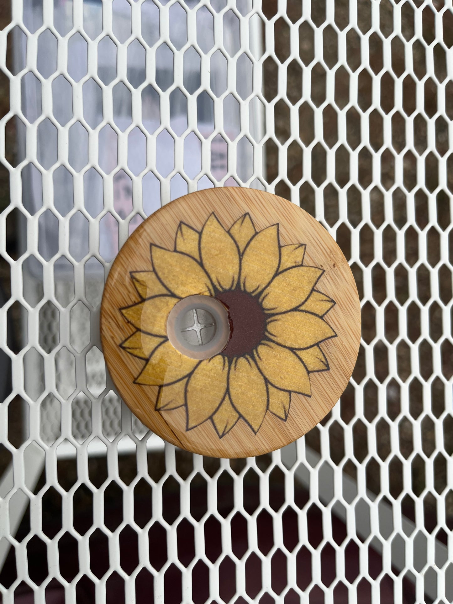 Resin Custom Sunflower Lid