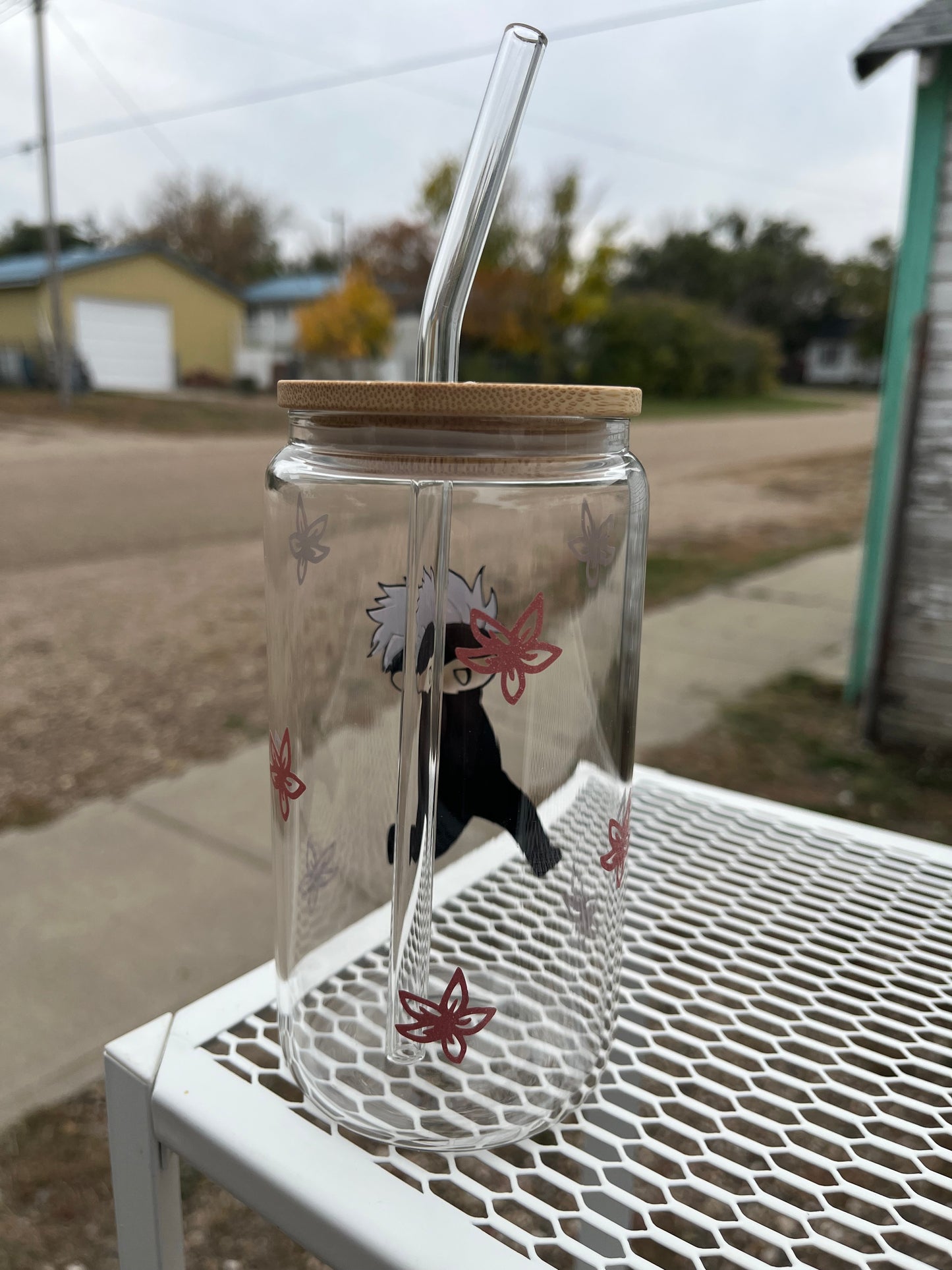 Gojo Flower Field Glass Cup