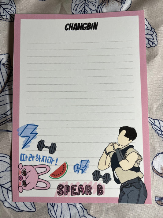 KPOP Changbin Stray Kids Notepad