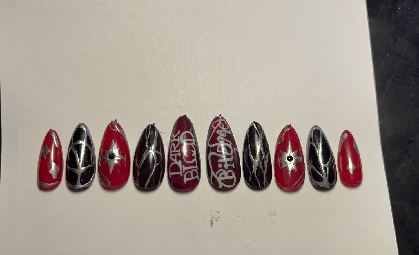 KPOP Enhypen "Dark Blood" Press On Nails