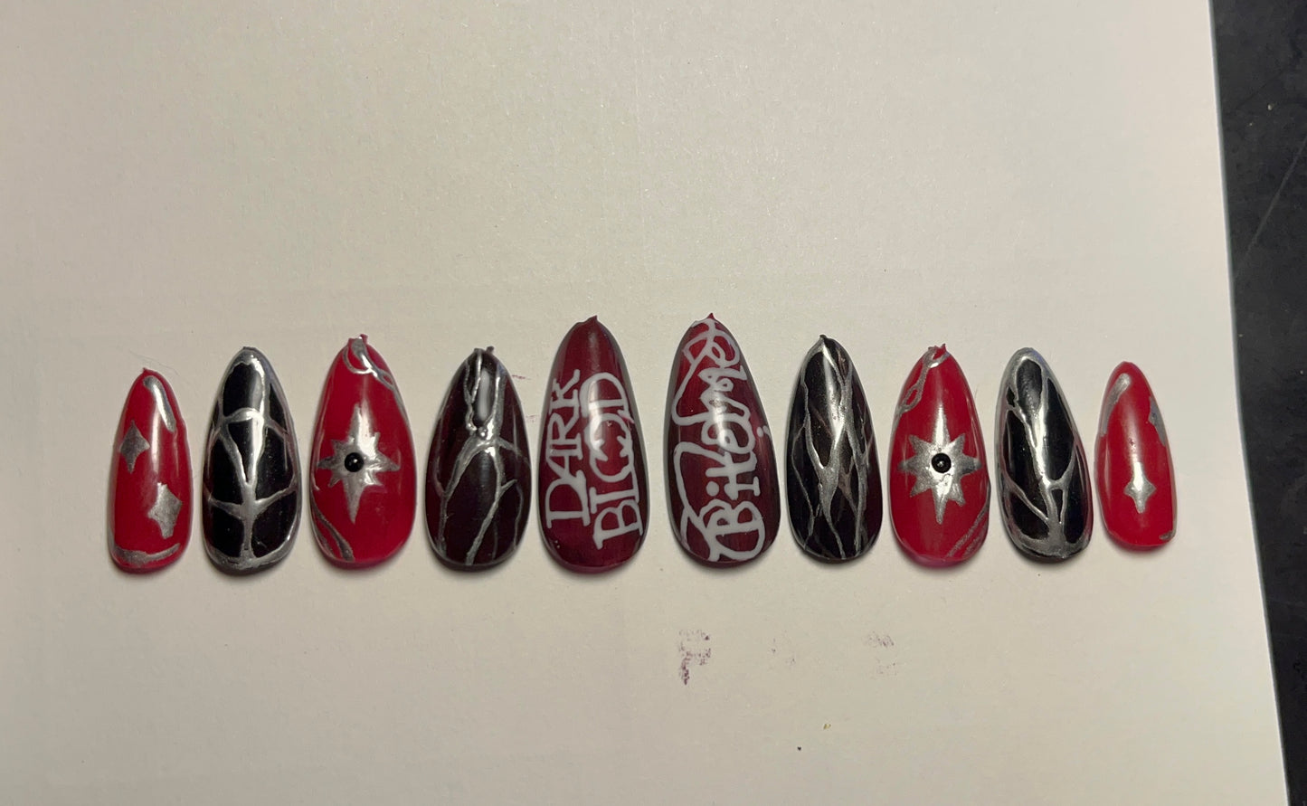 KPOP Enhypen "Dark Blood" Press On Nails
