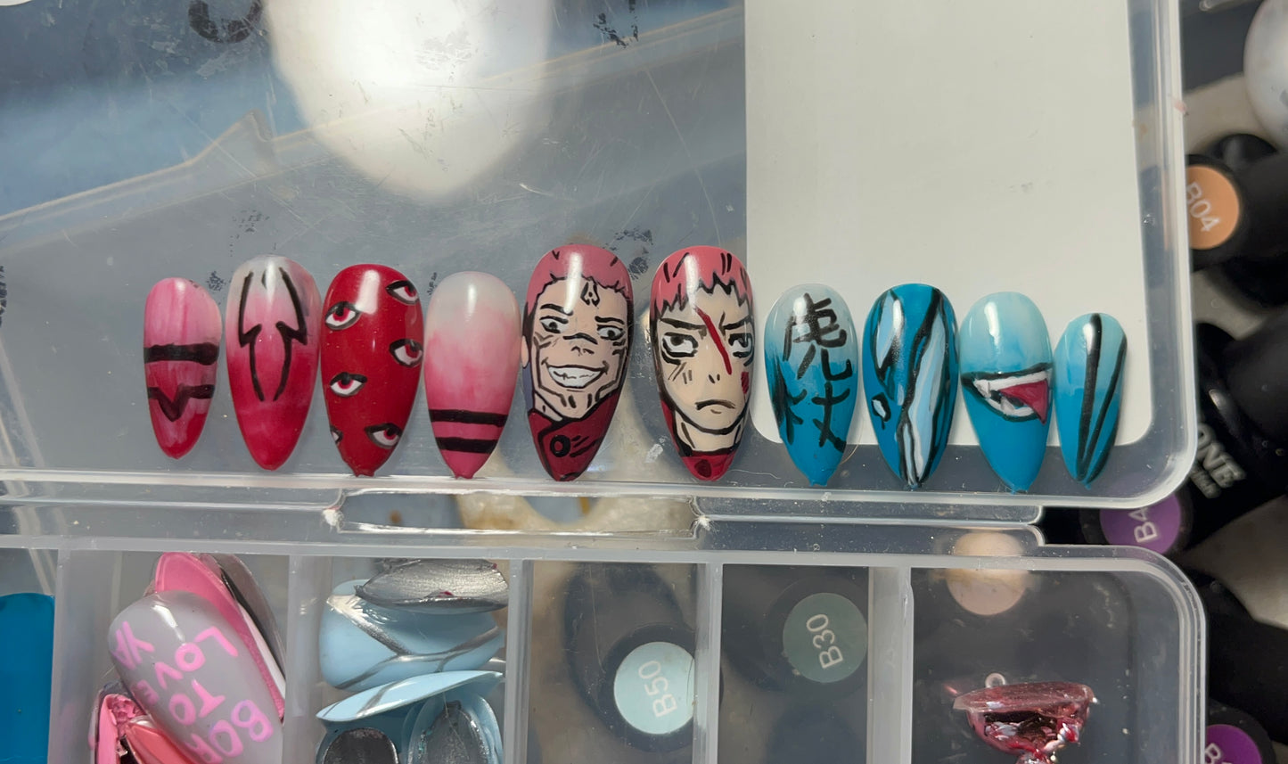 Jujutsu Kaisen "Itadori and Sukuna" Press On Nails