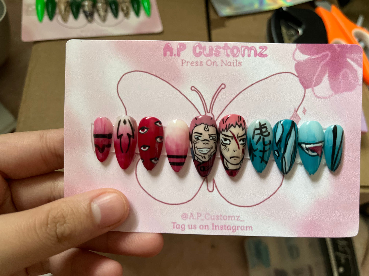 Jujutsu Kaisen "Itadori and Sukuna" Press On Nails