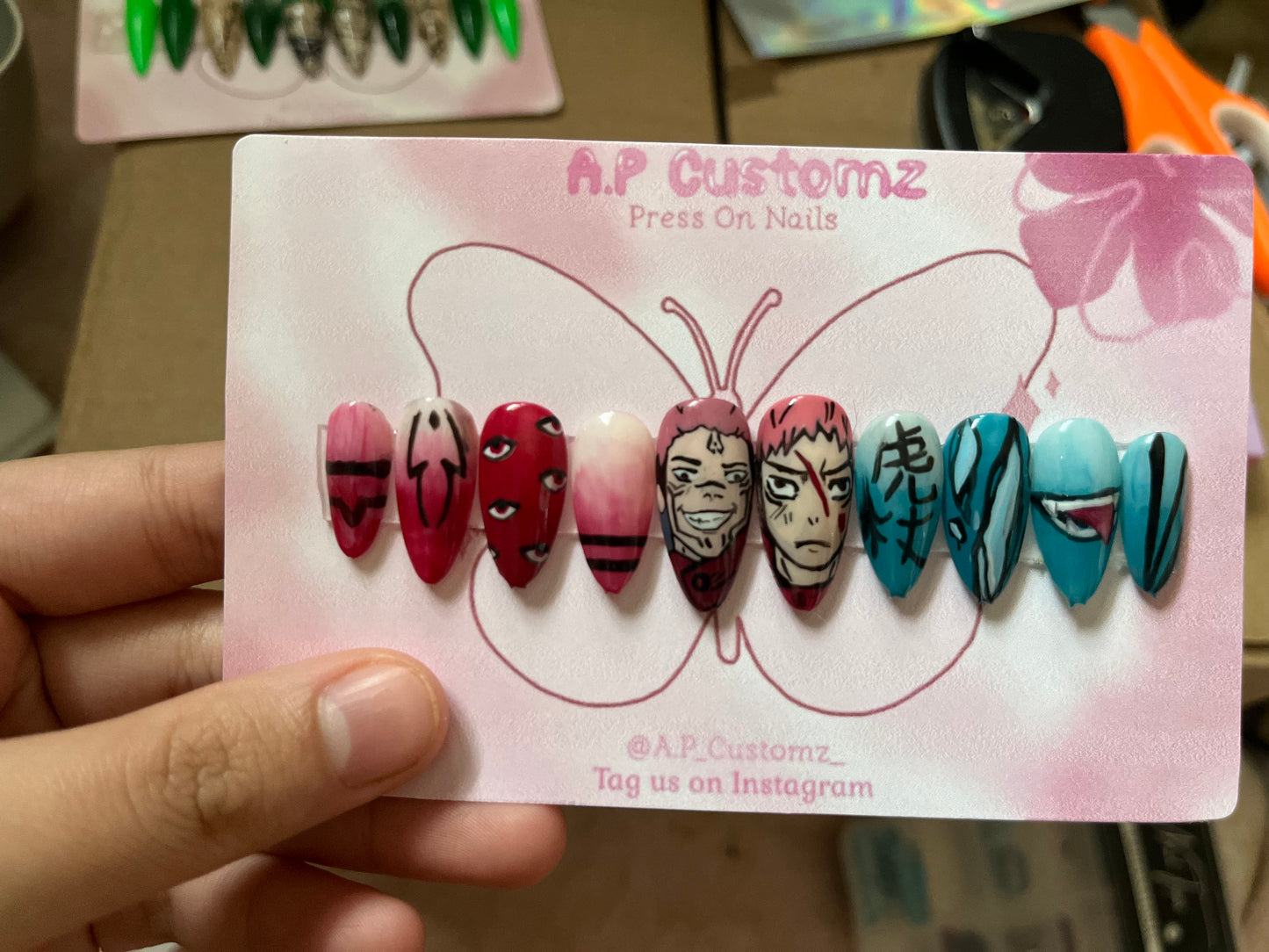 Jujutsu Kaisen "Itadori and Sukuna" Press On Nails
