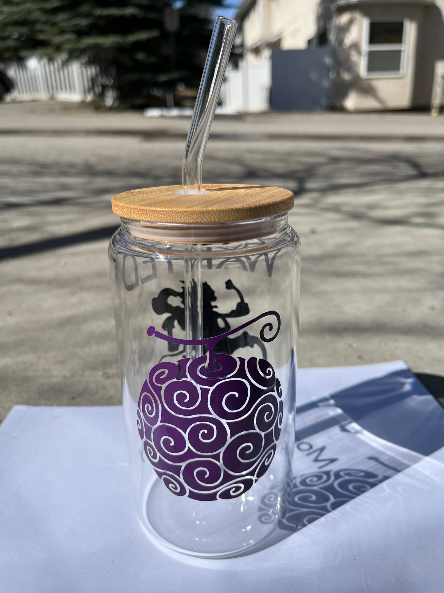 Luffy Wanted Glass Cup