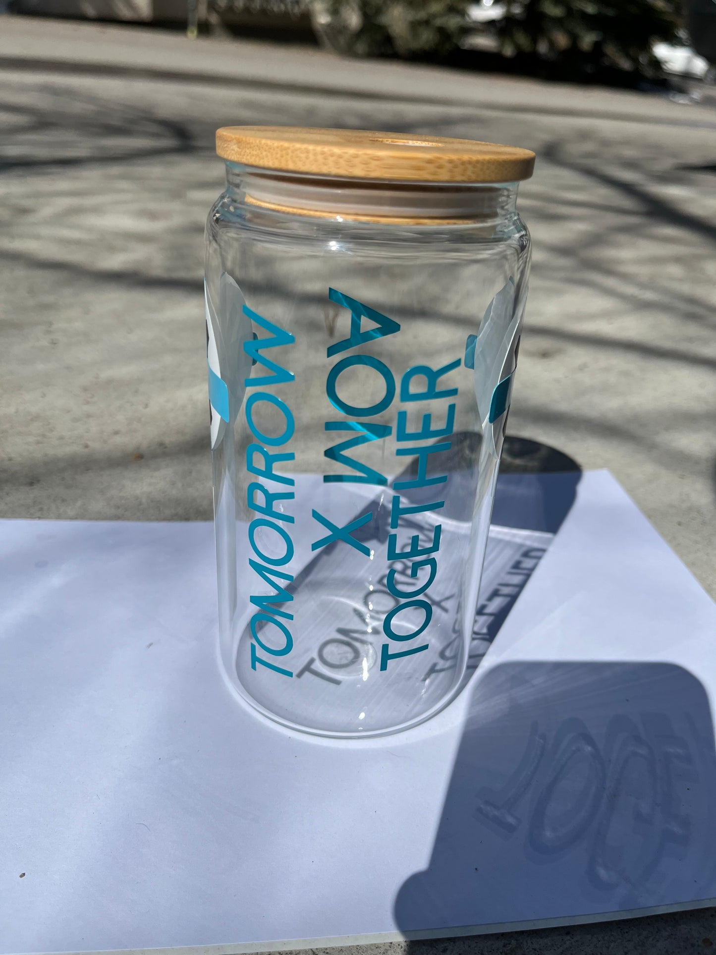 TXT Lightstick Kpop Glass Cup