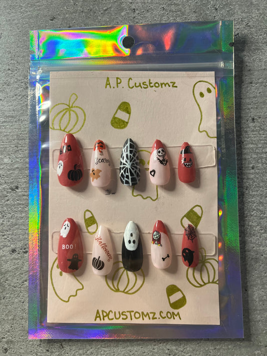light Halloween Press On Nails