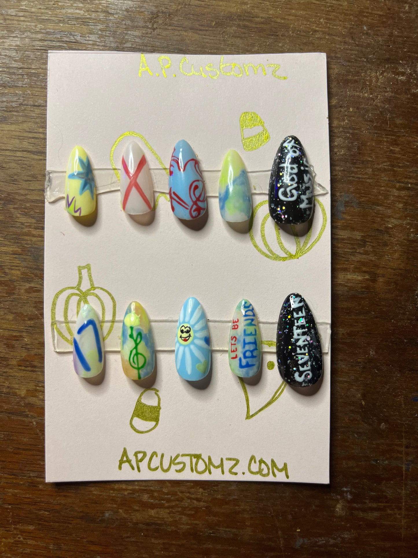 KPOP Seventeen "God Of Music" Press On Nails