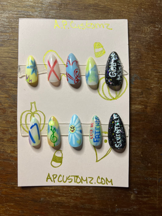 KPOP Seventeen "God Of Music" Press On Nails