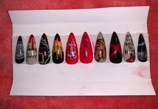 KPOP Seventeen "Hot" Press On Nails