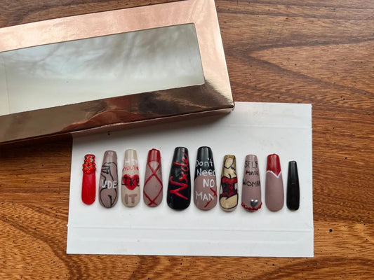 KPOP G-Idle "Nxde" Press On Nails