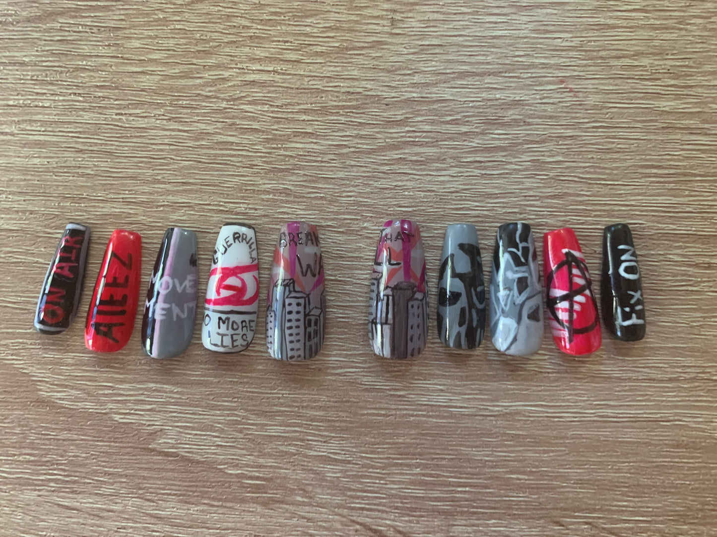 KPOP Ateez "Guerrila" Press On Nails