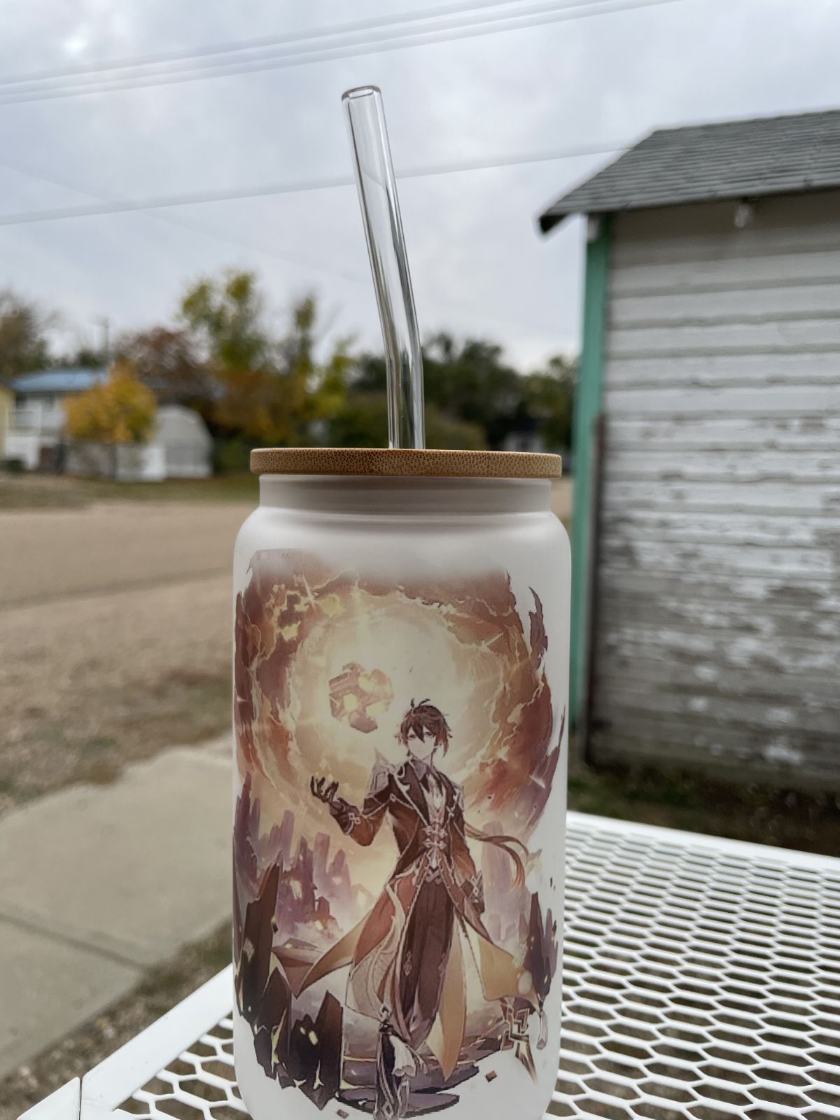 zhongli from genshin printed cup